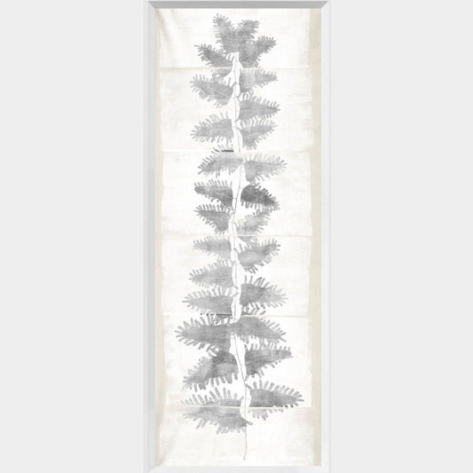 Tall Frond II Cream and Grey Large