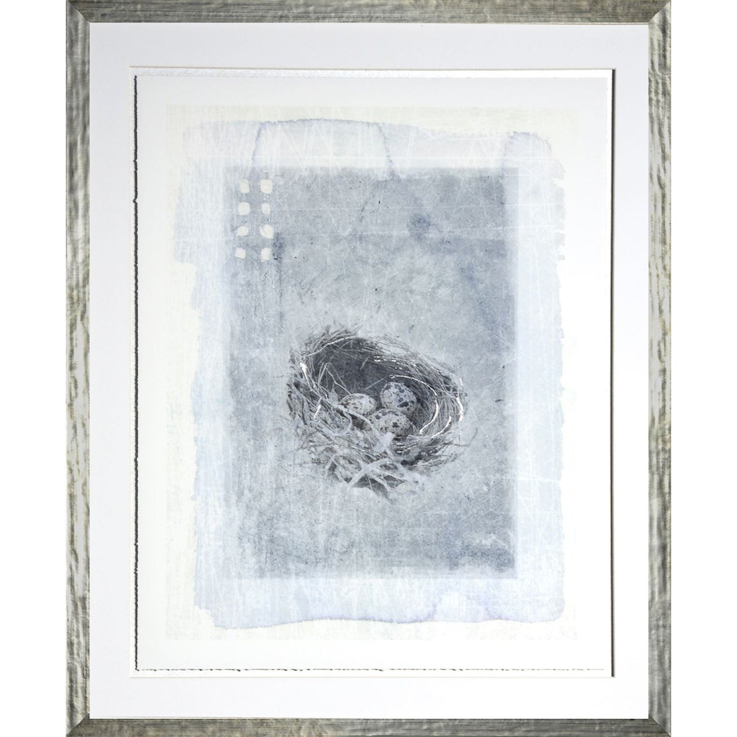 Nest in Blue IV White Frame