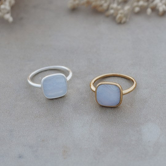 AlaMode Blue Lace/Silver Ring
