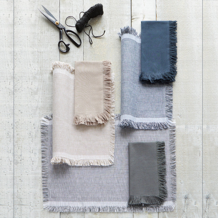 Fringe  Placemat - Grey