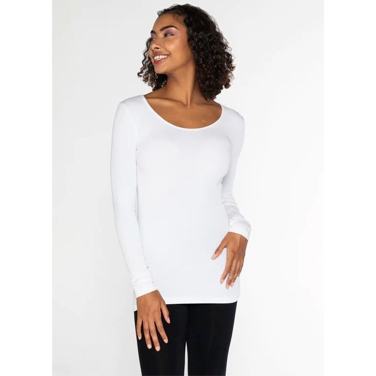 CEBT1202 L/S Scoop Top