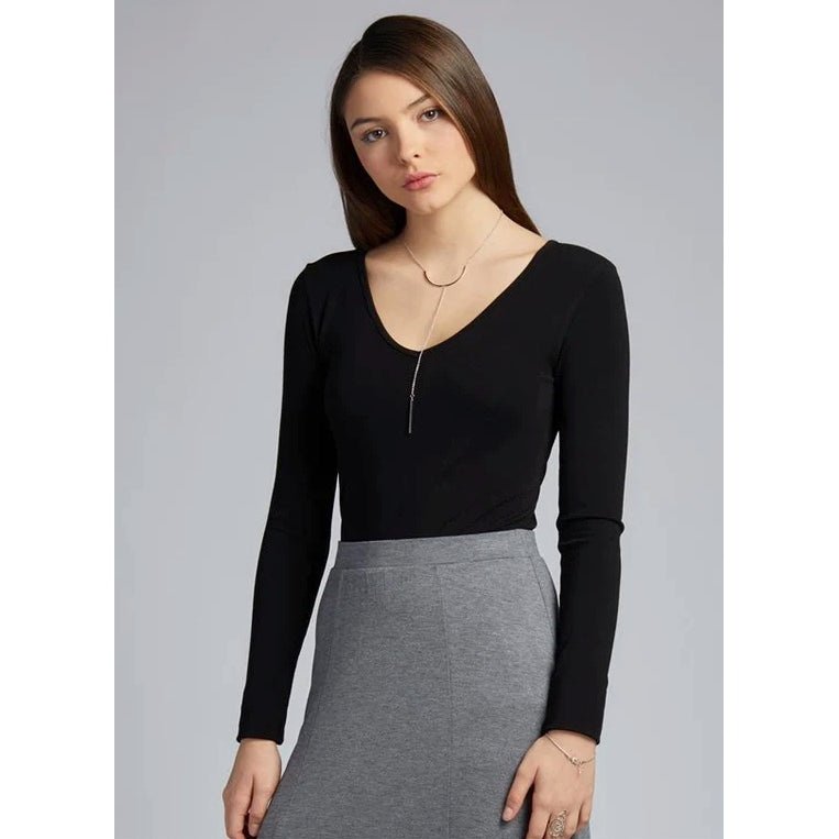 CEBT1207 L/S V Neck Top