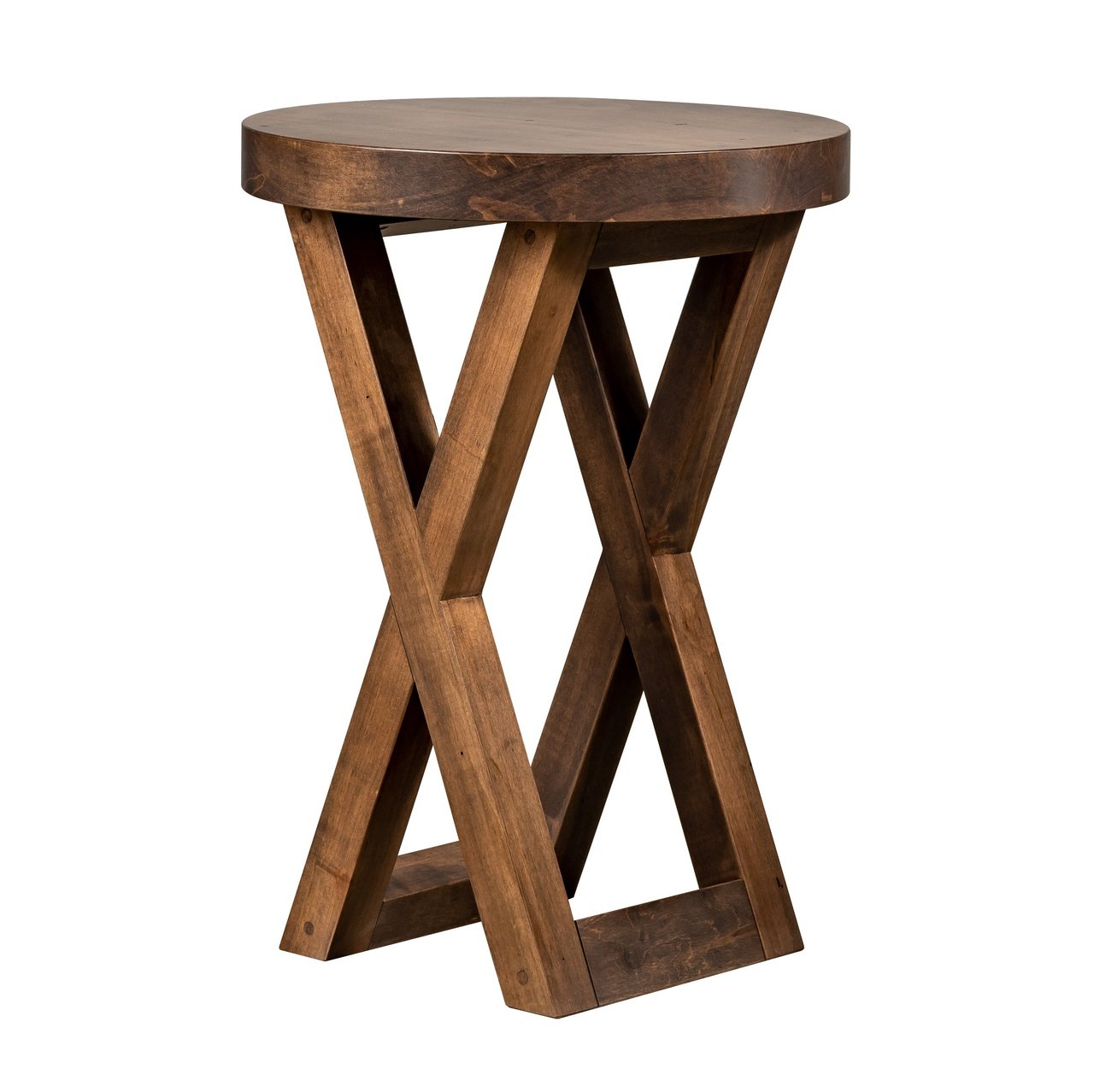 Round X Base End Table