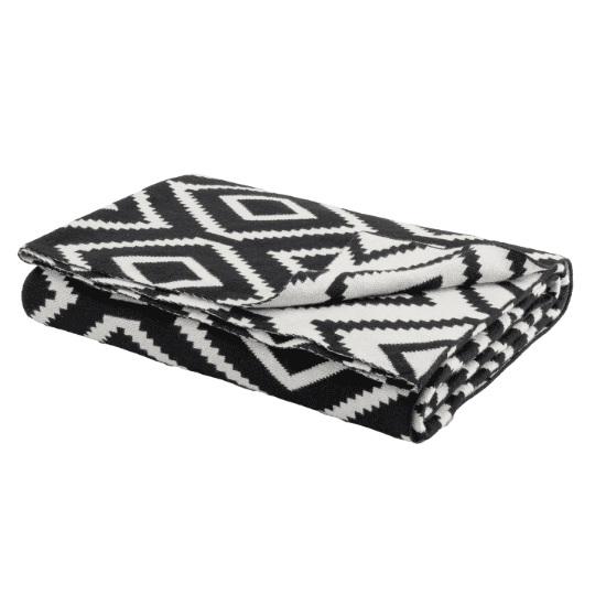 Diamond Blk. & Wht. Throw