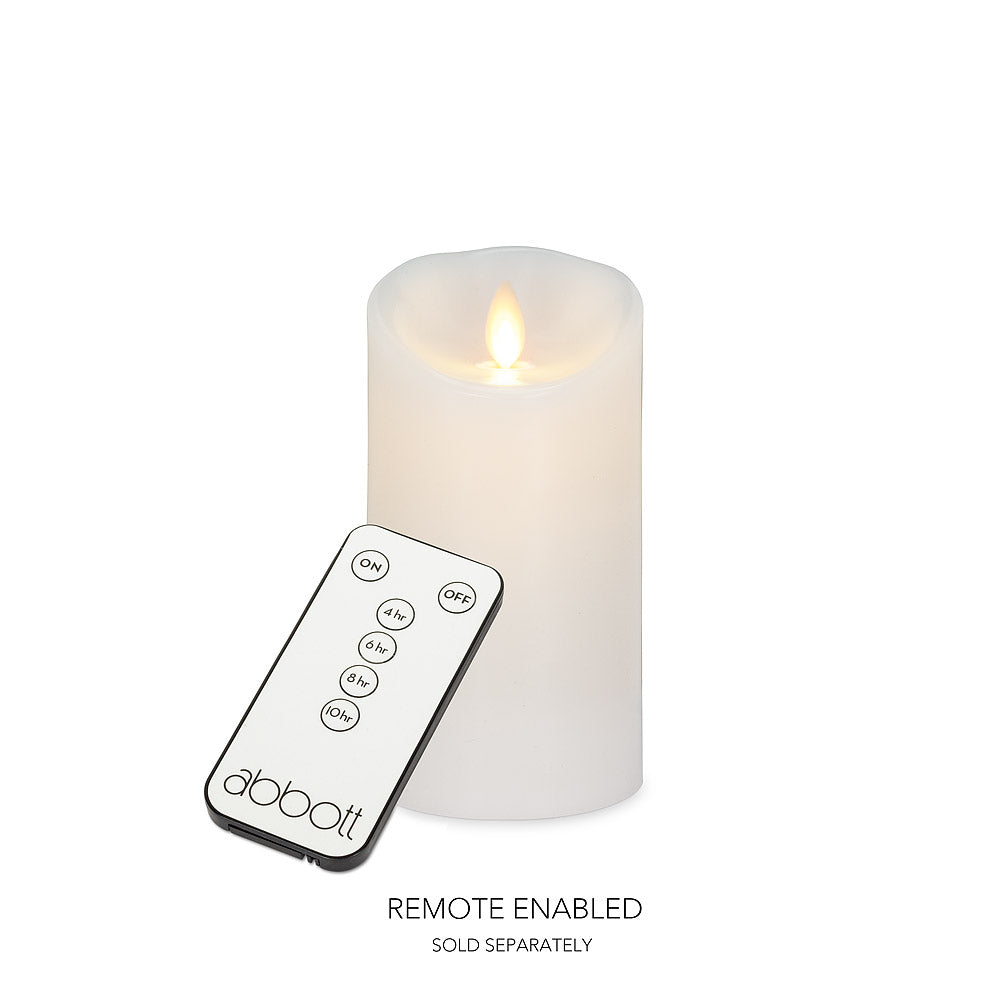 White Flameless Candle - Med.