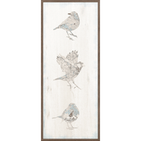 Vintage Map Bird Panel I