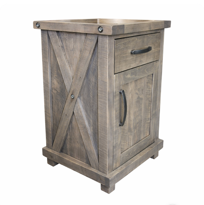 Georgian 1 Drawer and Door Nightstand
