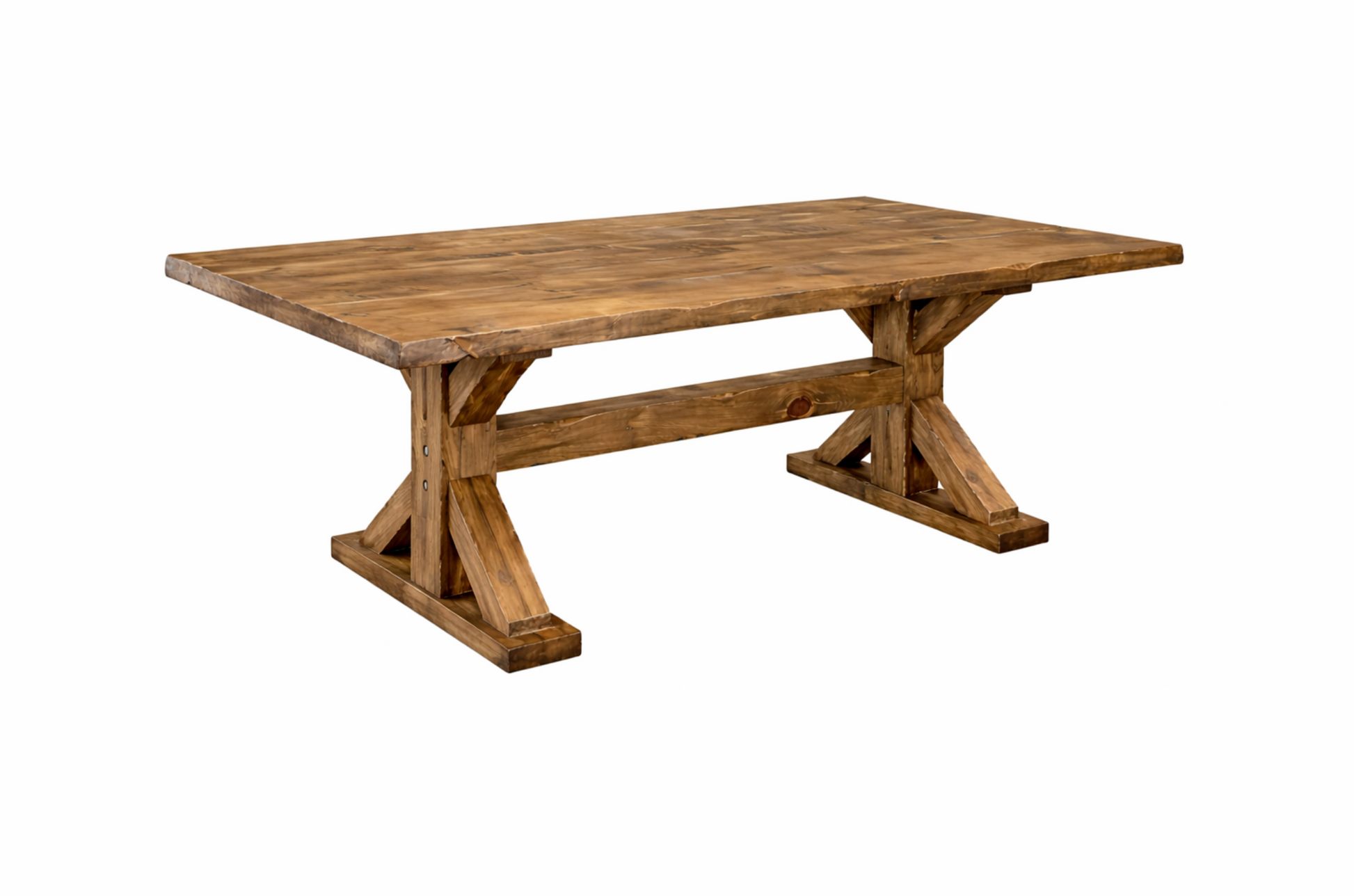 Barn Series Live Edge Trestle Dining Table