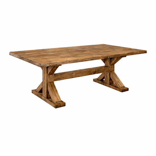 Barn Series Live Edge Trestle Dining Table