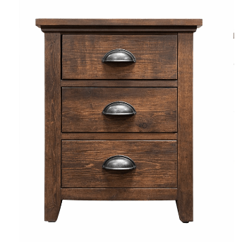 Bernard Lake 3 Drawer Nightstand