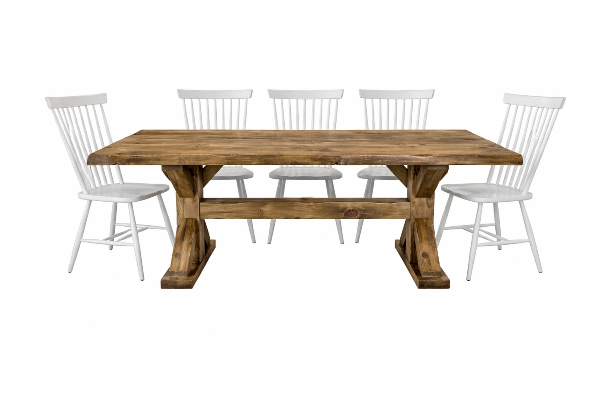 Barn Series Live Edge Trestle Dining Table