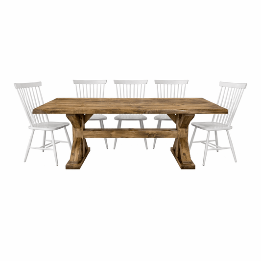 Barn Series Live Edge Trestle Dining Table