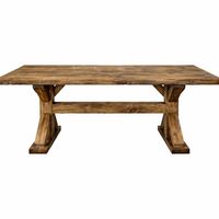 Barn Series Live Edge Trestle Dining Table