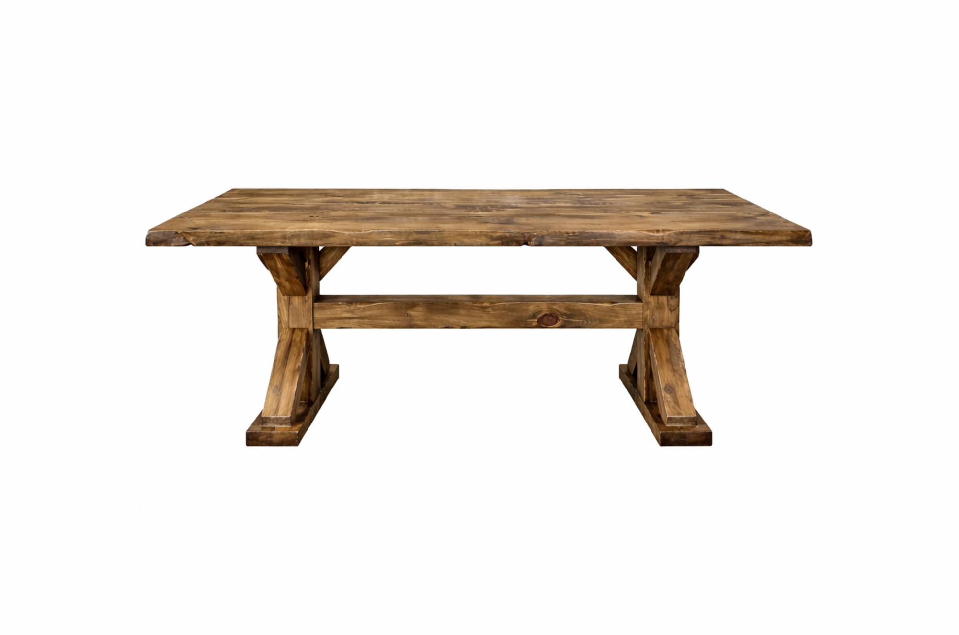 Barn Series Live Edge Trestle Dining Table
