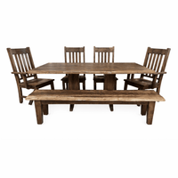 Live Edge Double Pedestal Dining Table