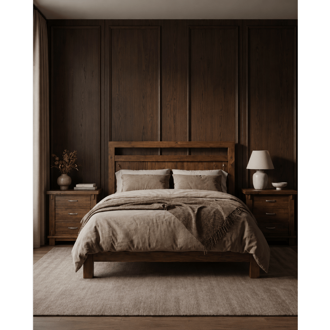 Timber 3 Drawer Nightstand
