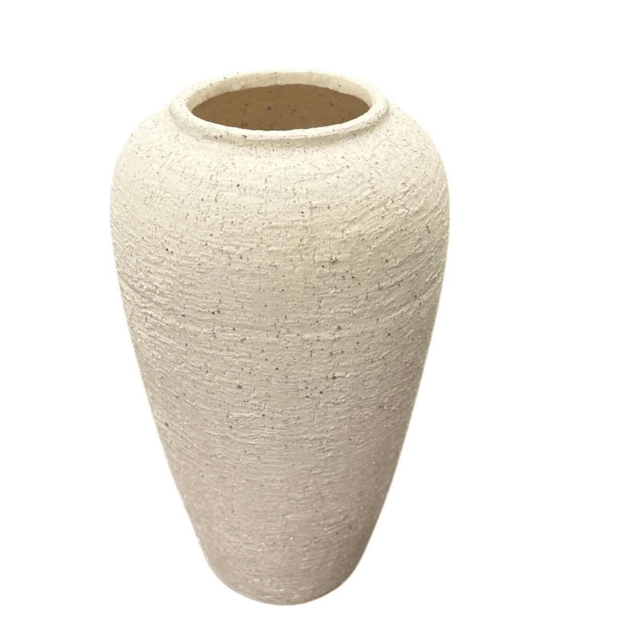White 13" Ceramic Vase