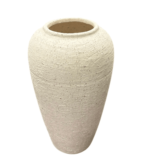 White 13" Ceramic Vase