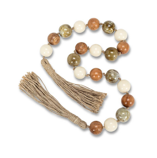 Bead Garland - Amber/Ivory