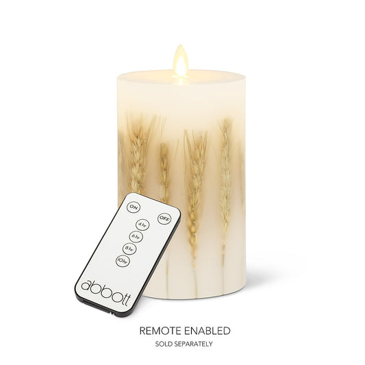 Wheat Flameless Candle - Med.