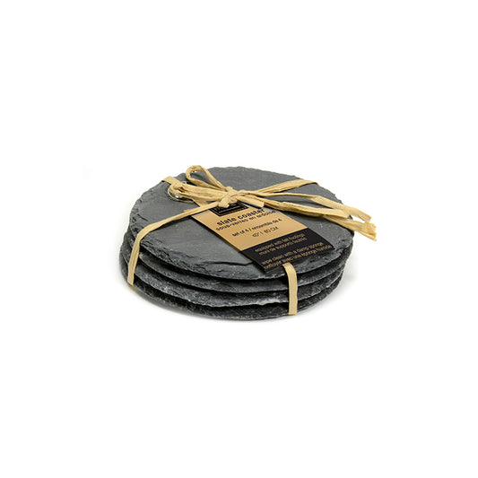 Slate Round Coasters Set of 4