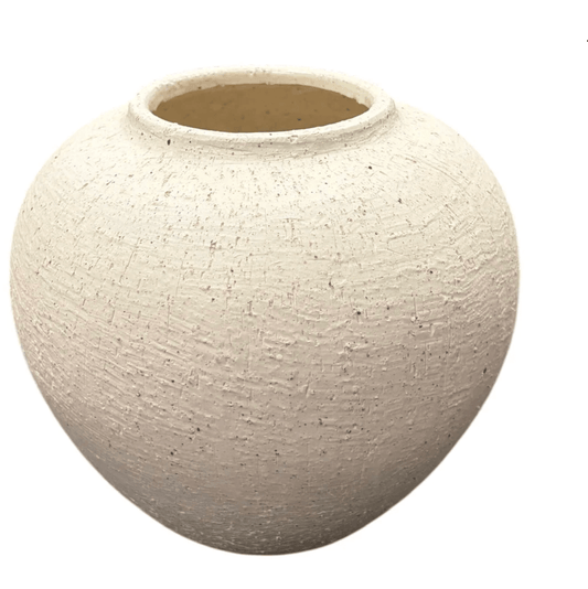 White 8" Ceramic Vase