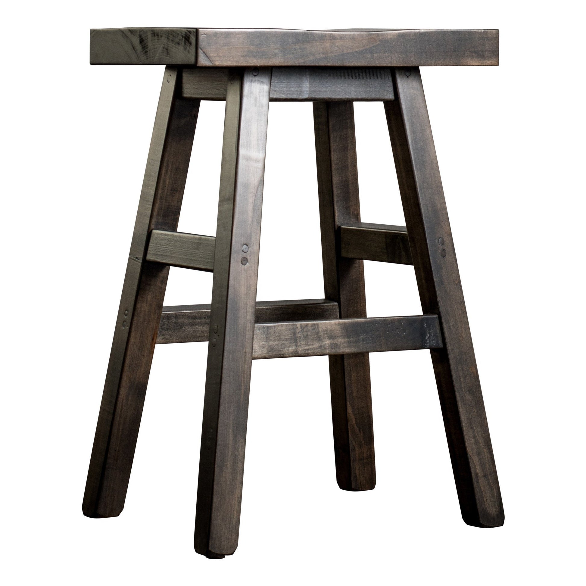Rustic 26" Saddle Stool