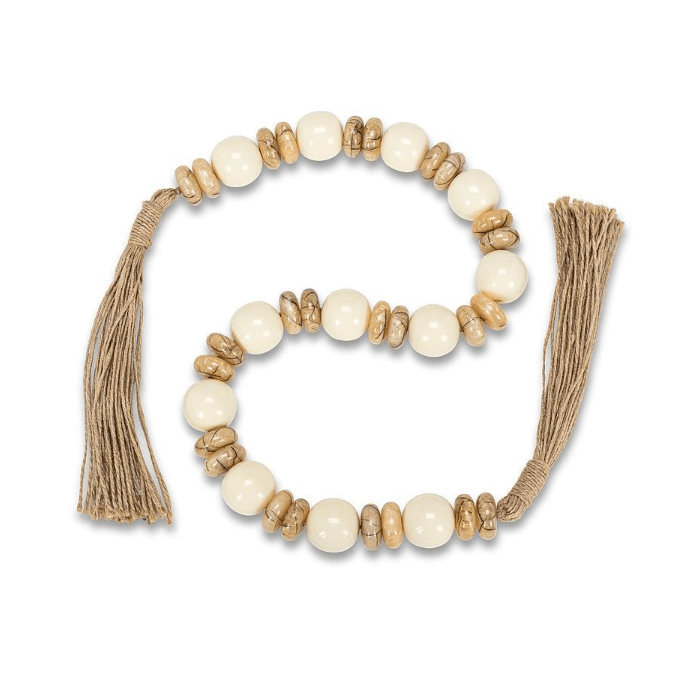 Bead Garland - Amber/Wht.