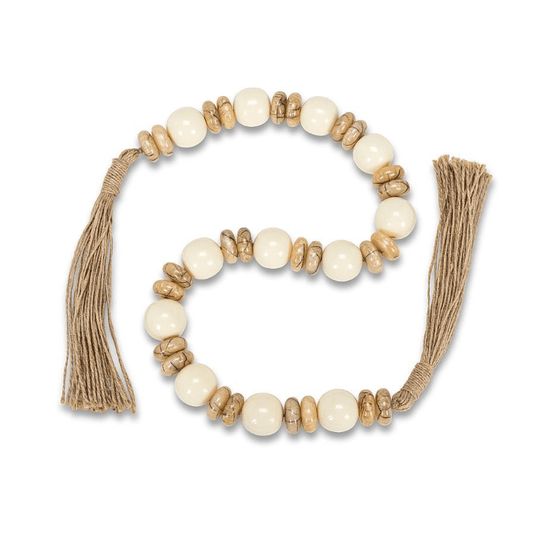 Bead Garland - Amber/Wht.