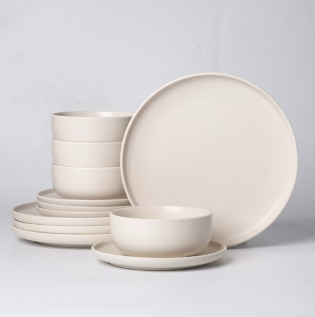 Mirage 12pc. Dinnerware Set - Creamy