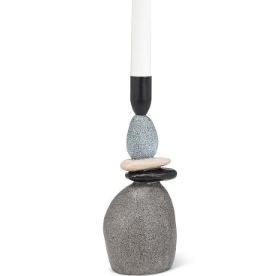 Stacked Stones Taper Holder, Large 9"