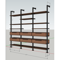 Griffon Lodge Wall Shelf w/Drawers