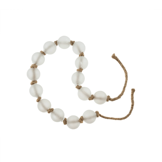 Beach Glass Beads - White