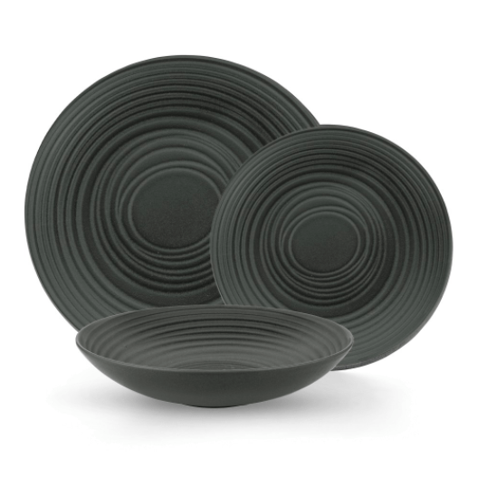 Black Grain 12pc Dinner Set