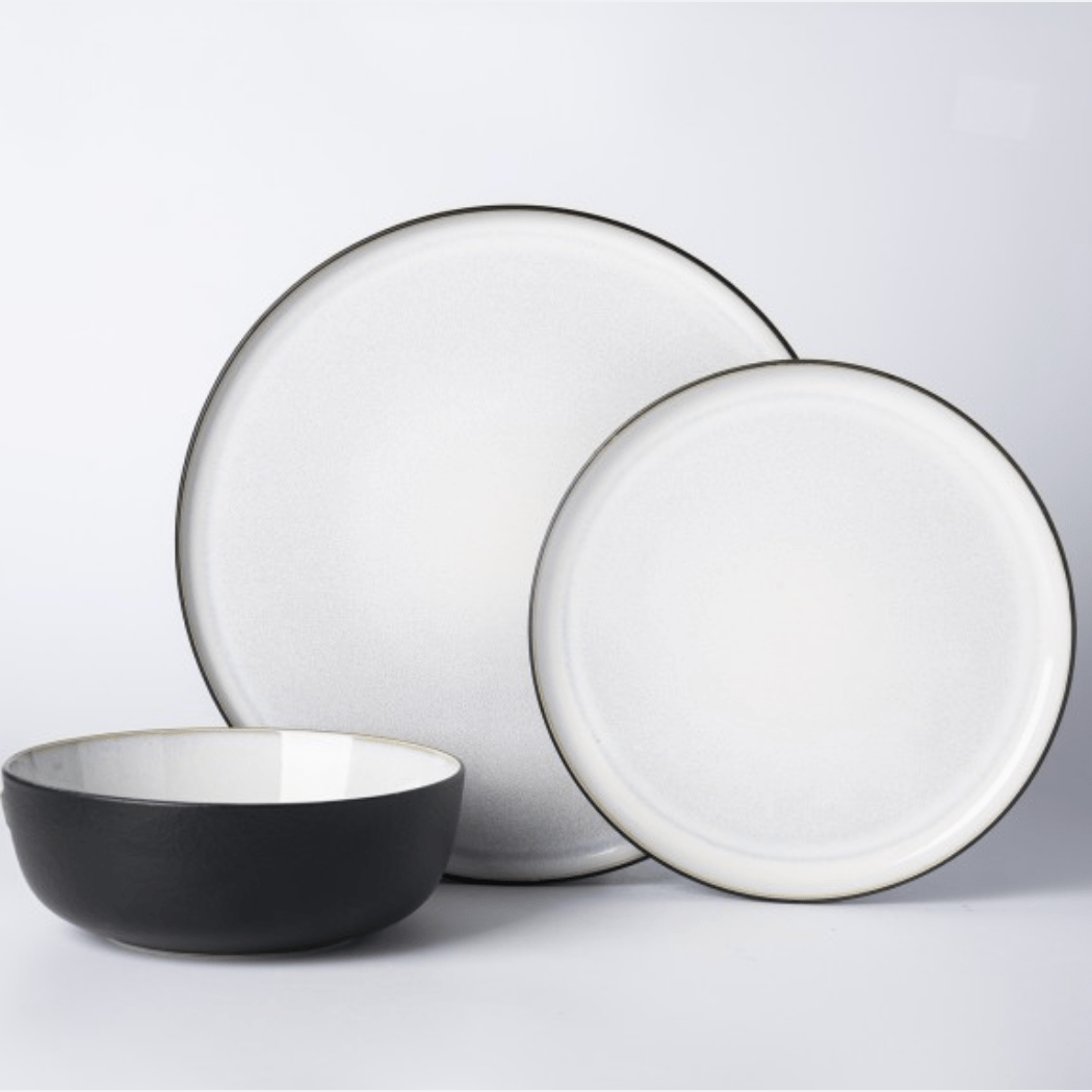 Quartz Noir 12pc. Dinnerware Set