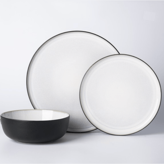 Quartz Noir 12pc. Dinnerware Set