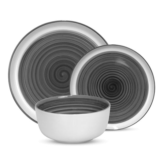 Astra 12pc. Dinnerware Set - Charcoal