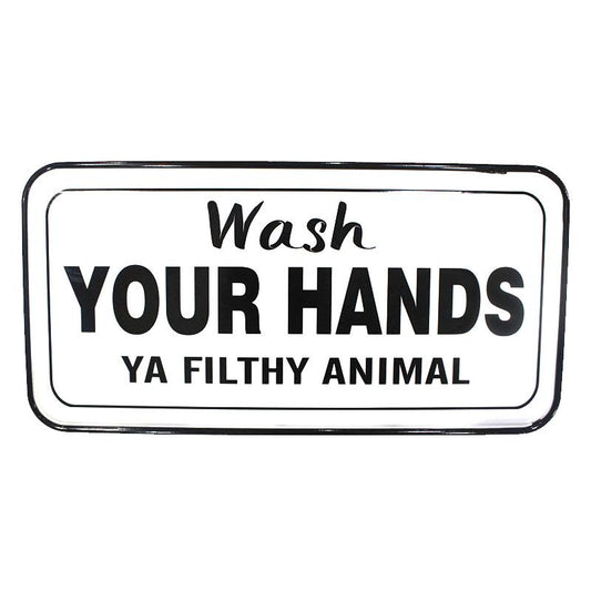 Wash your Hands Sign Enamel