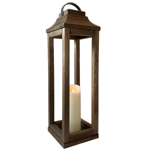 NL Rustic Wooden Lantern