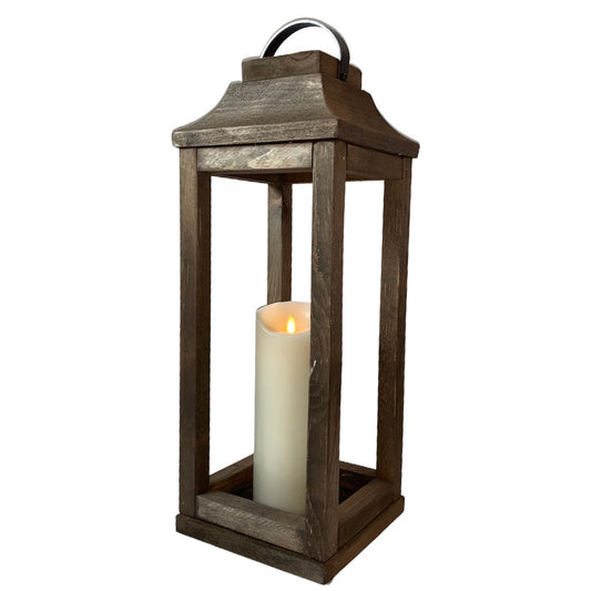 NL Rustic Wooden Lantern