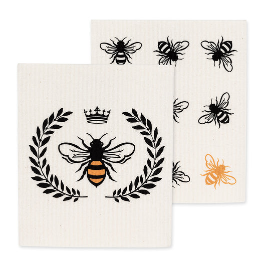 Set Of 2 - Bee Dish Cloth