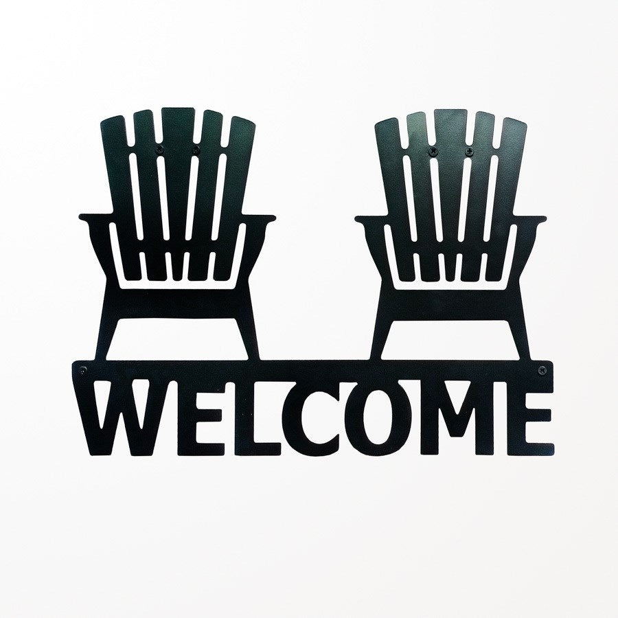 Muskoka Chair Welcome Sign