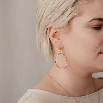 Noa Earrings-Silver/Rose Gold