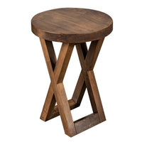 Round X Base End Table