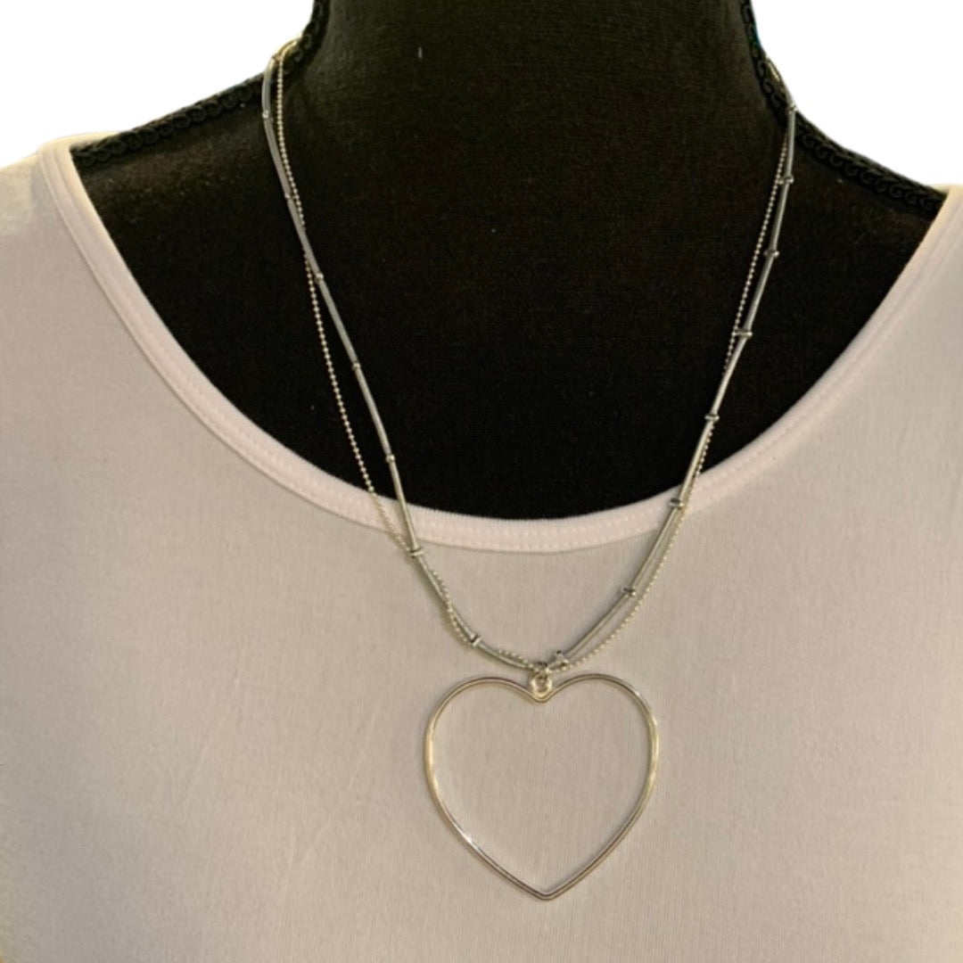 Simple Open Heart Necklace