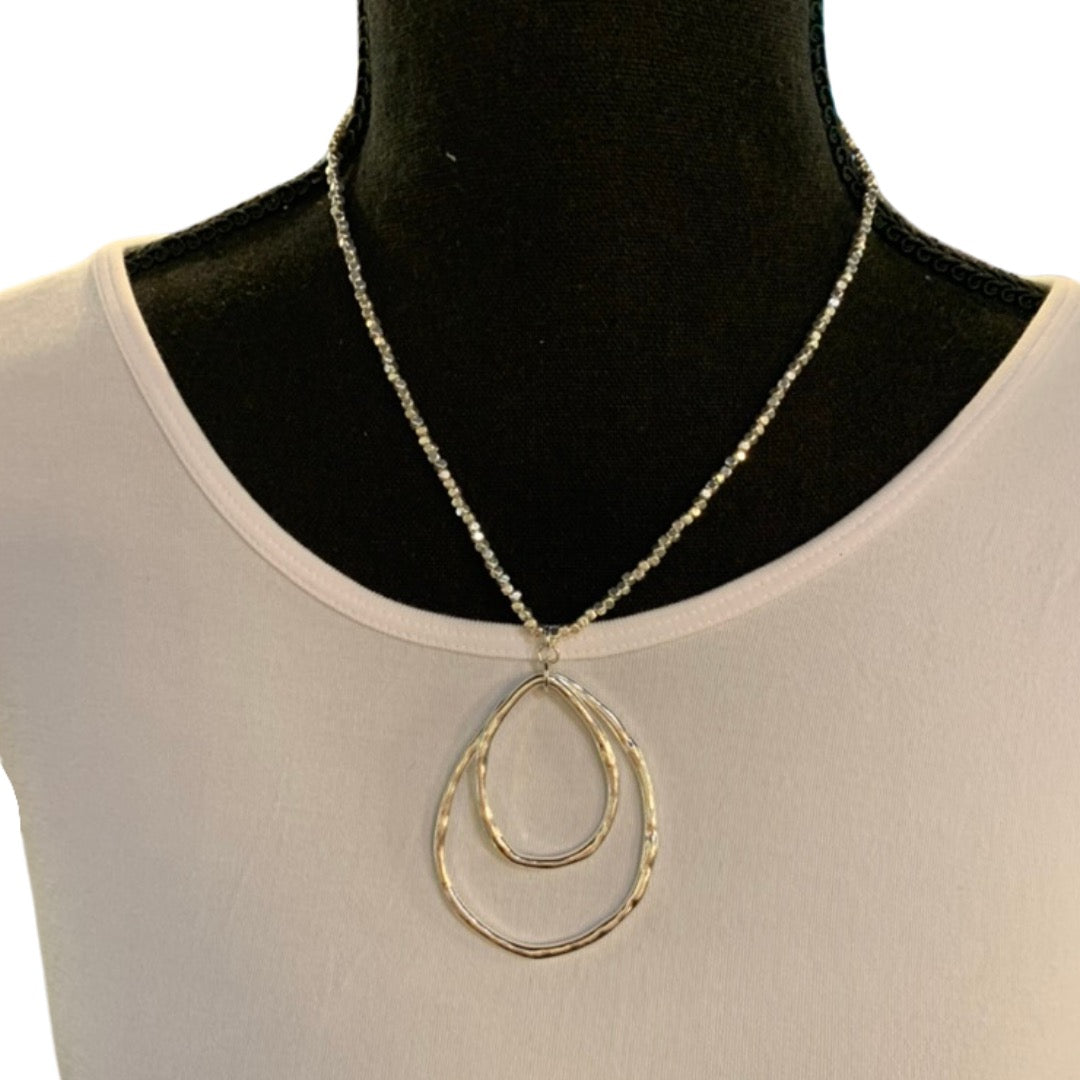 Double Oval Ring Necklace