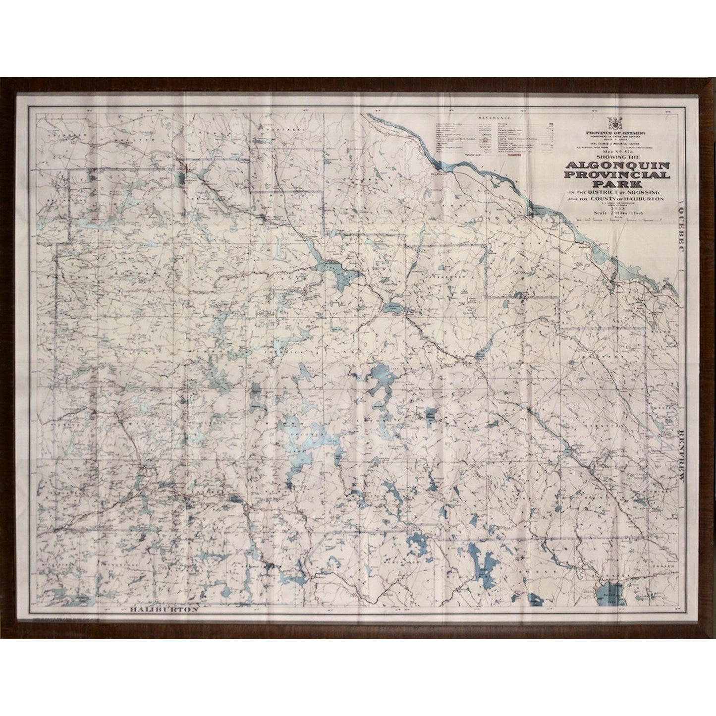 1958 Map Of Algonquin Park