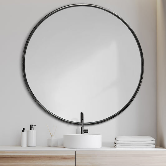 Piper 48" Black Metal Mirror