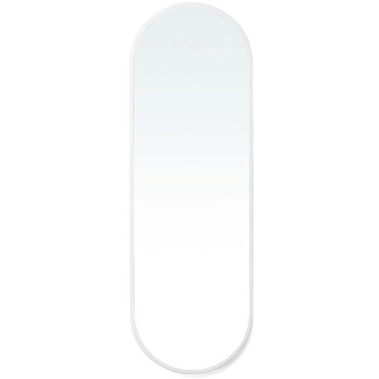 Brady White Tall Oval Mirror