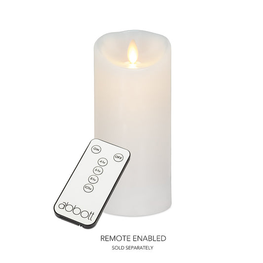 White Flameless Candle - Lg.